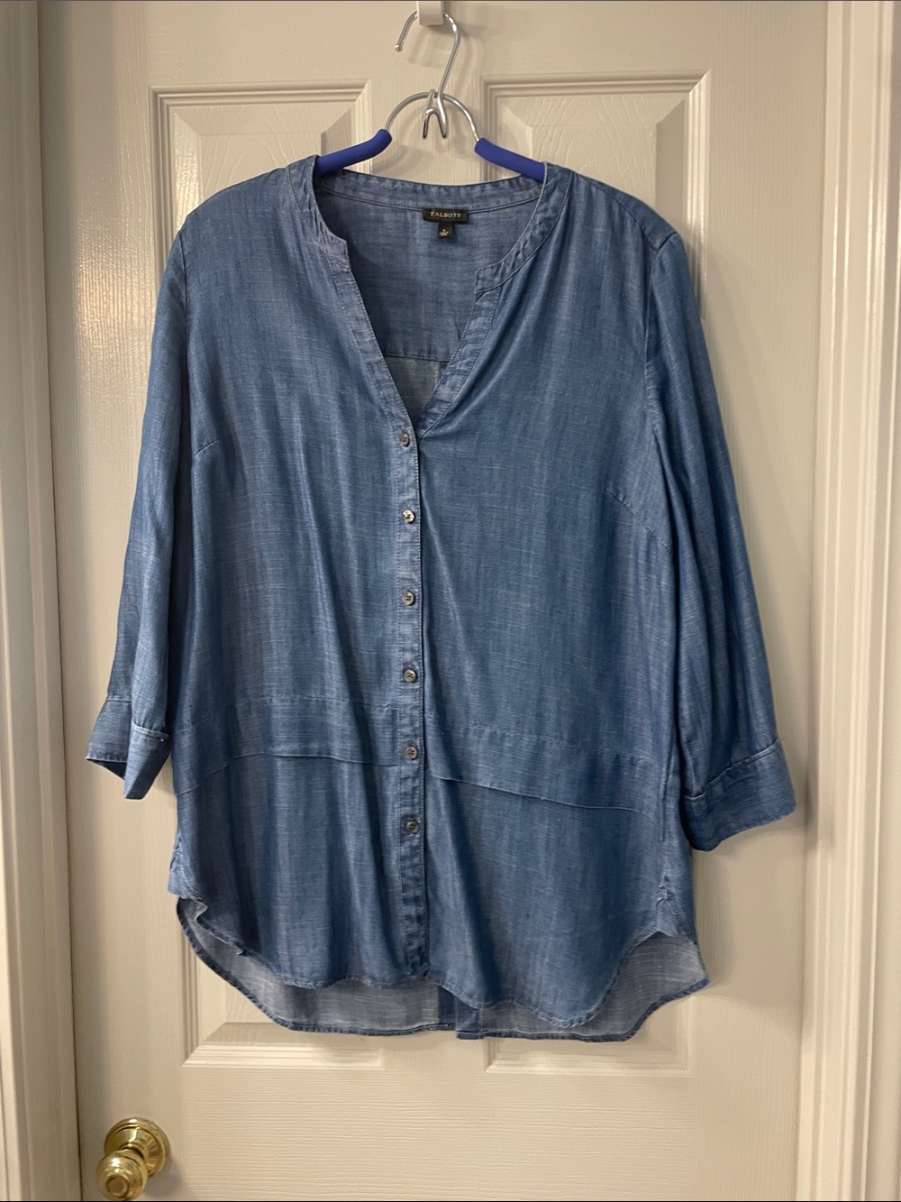 Talbots Light Blue Button-Front Shirt